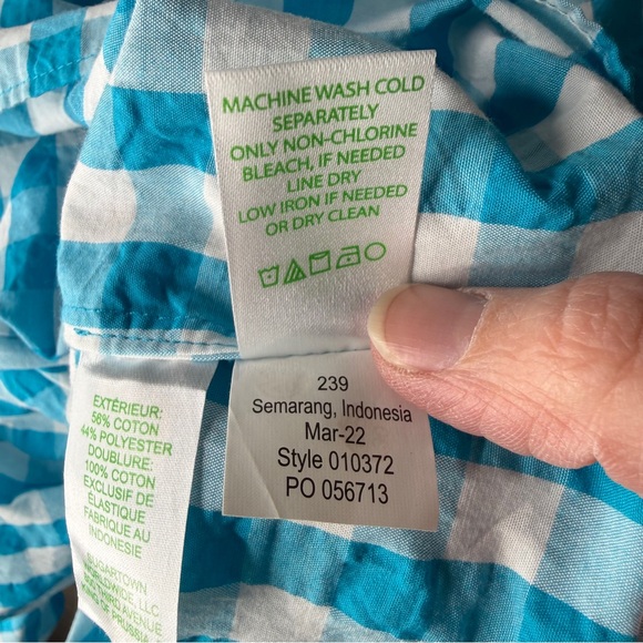 NWT Lilly Pulitzer Sarafina Short Sleeve Top Women’s Size 10 Turquoise Oasis - Picture 12 of 12